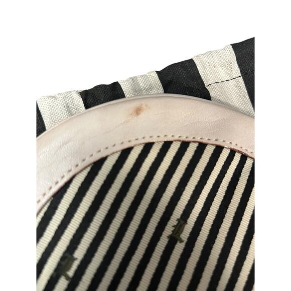 L.A.M.B. Jana Quilted Leather Stripe Clutch Cream Edgy Y2K Designer Bag - Picture 13 of 15